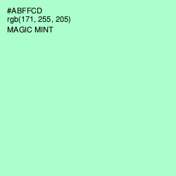 #ABFFCD - Magic Mint Color Image
